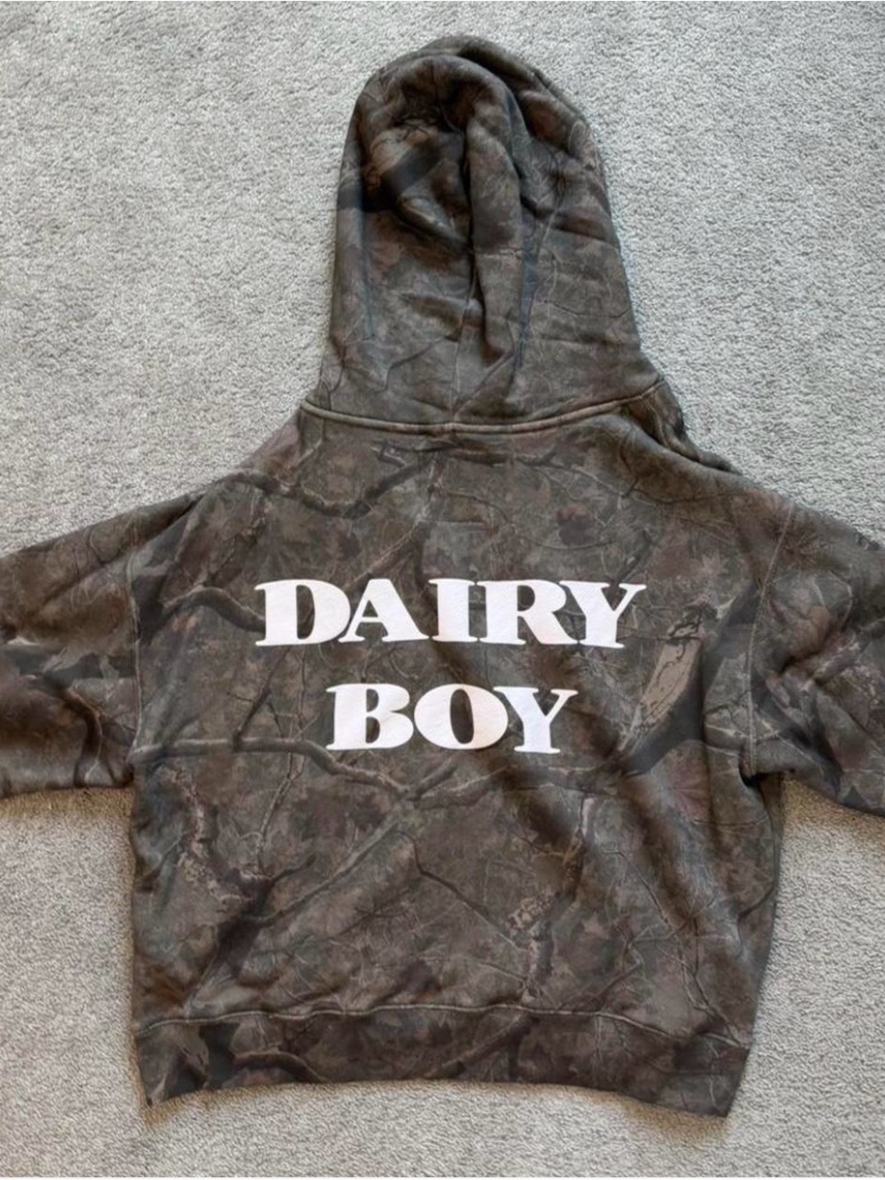 Dairy Boy River Camo Hoodie Size Large